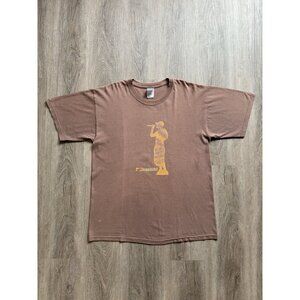 Vintage 90s Limp Bizkit Fred Durst Nu Metal Band Tee Rare Promo Brown Large